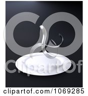Poster, Art Print Of 3d Twisted Silverware Over An Empty Plate