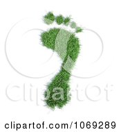 Clipart 3d Grassy Footprint Royalty Free CGI Illustration by Mopic