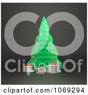 Clipart 3d Plastic Christmas Tree And Gifts Royalty Free CGI Illustration by Mopic