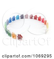 Poster, Art Print Of 3d Colorful Homes In A Circle