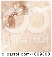 Poster, Art Print Of Wedding Bow And Butterfly Background