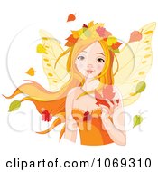 Poster, Art Print Of Fall Fairy With Autumn Leaves