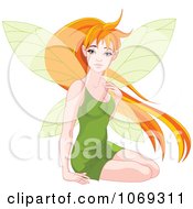 Poster, Art Print Of Fairy With Long Red Hair