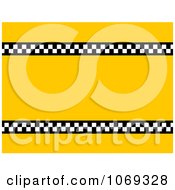 Poster, Art Print Of Checkered Yellow Taxi Background