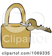 Clipart Key And Padlock Royalty Free Vector Illustration by djart