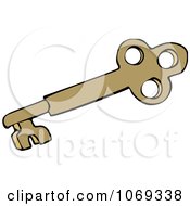 Clipart Skeleton Key Royalty Free Vector Illustration