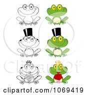 Clipart Frog Brides And Grooms Royalty Free Vector Illustration by Hit Toon