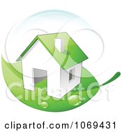 Poster, Art Print Of 3d Energy Efficient Home On A Green Leaf