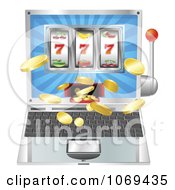 Poster, Art Print Of 3d Slot Machine Laptop