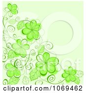 Poster, Art Print Of Background Of Green Flowers On A Vine