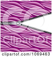 Clipart Zipper Through Purple Royalty Free Vector Illustration