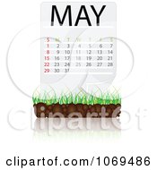 Poster, Art Print Of May Calendar Over Soil And Grass