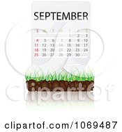 Poster, Art Print Of September Calendar Over Soil And Grass