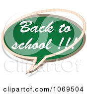 Poster, Art Print Of Back To School Chalkboard Word Balloon