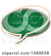 Clipart Thank You For Visiting Our Business Center Chalkboard Word Balloon Royalty Free Vector Illustration by Andrei Marincas