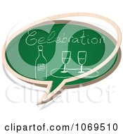 Clipart Celebration Chalkboard Word Balloon Royalty Free Vector Illustration by Andrei Marincas