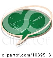 Clipart Bell Chalkboard Word Balloon Royalty Free Vector Illustration