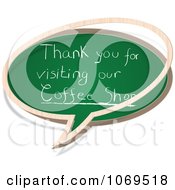 Poster, Art Print Of Thank You For Visiting Our Coffee Shop Chalkboard Word Balloon