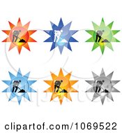 Clipart 3d Burst Construction Website Buttons Royalty Free Vector Illustration by Andrei Marincas