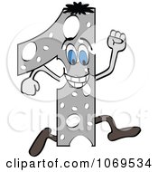 Clipart Running Gray Number 1 Royalty Free Vector Illustration by Andrei Marincas