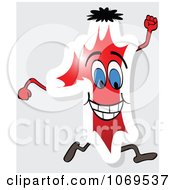 Clipart Running Red Number 1 Royalty Free Vector Illustration by Andrei Marincas
