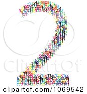 Clipart Colorful Digits Making Number 2 Royalty Free Vector Illustration
