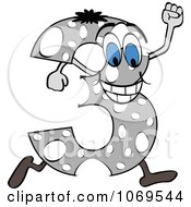 Clipart Running Gray Number 3 Royalty Free Vector Illustration by Andrei Marincas