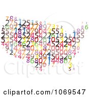 Poster, Art Print Of Usa Number Map