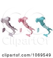 Poster, Art Print Of Italian Stone Maps