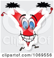 Clipart Running Red Letter Y Royalty Free Vector Illustration