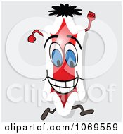 Clipart Running Red Letter I Royalty Free Vector Illustration