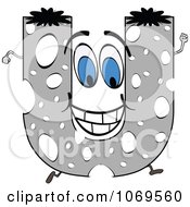 Clipart Running Gray Letter U Royalty Free Vector Illustration