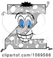Clipart Running Gray Letter Z Royalty Free Vector Illustration