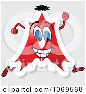 Clipart Running Red Letter A Royalty Free Vector Illustration