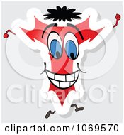 Clipart Running Red Letter T Royalty Free Vector Illustration