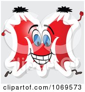 Clipart Running Red Letter M Royalty Free Vector Illustration