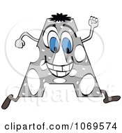 Clipart Running Gray Letter A Royalty Free Vector Illustration by Andrei Marincas