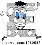 Clipart Running Gray Letter E Royalty Free Vector Illustration