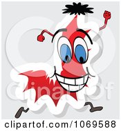 Clipart Running Red Letter J Royalty Free Vector Illustration