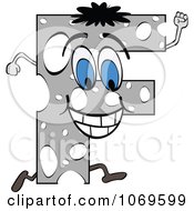 Clipart Running Gray Letter F Royalty Free Vector Illustration