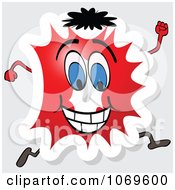Clipart Running Red Letter D Royalty Free Vector Illustration