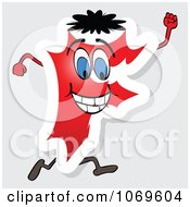 Clipart Running Red Letter F Royalty Free Vector Illustration