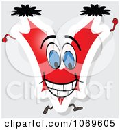 Clipart Running Red Letter V Royalty Free Vector Illustration