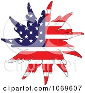 Poster, Art Print Of American Hand Flag