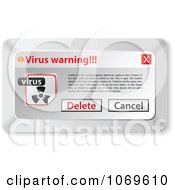 Clipart Virus Warning Computer Popup 1 Royalty Free Vector Illustration
