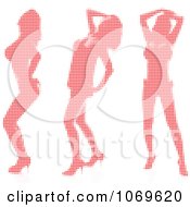 Clipart Sexy Women Made Of Hearts Royalty Free Vector Illustration