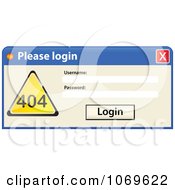 Clipart Please Login Computer Popup 2 Royalty Free Vector Illustration