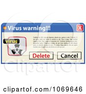 Clipart Virus Warning Computer Popup 2 Royalty Free Vector Illustration
