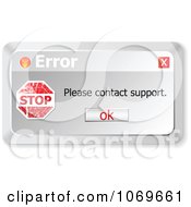 Poster, Art Print Of Please Contact Support Error Computer Popup