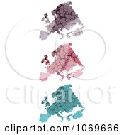 Clipart European Stone Maps Royalty Free Vector Illustration